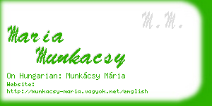 maria munkacsy business card